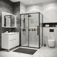 Товар: Боковая стенка Grossman Cosmo (100х195) черный матовый,стекло прозрачное, 1 место арт-200.K33.02.100.21.00 - фото 2 Боковая стенка Grossman Cosmo (100х195) черный матовый,стекло прозрачное, 1 место арт-200.K33.02.100.21.00 — фото 2, Боковые стенки