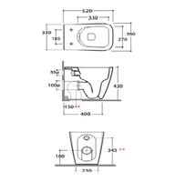 Товар: Унитаз GLOBO STONE напольный приставной безободковый цвет белый ST004BI - фото 3 Унитаз GLOBO STONE напольный приставной безободковый цвет белый ST004BI — фото 3, Приставные унитазы
