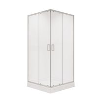 Душевое ограждение Niagara Nova NG-6609-08 (100х100х195) квадрат,хром,двери раздвижные,стекло прозрачное,1 место 66090811 — фото 1, Душевые уголки