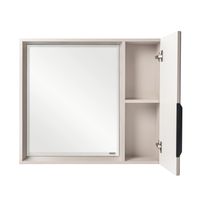 Зеркало со шкафом VIANT СИЦИЛИЯ 80 капучино арт-VSIC80CAP-ZSH — фото 1, Зеркальные шкафы в ванную