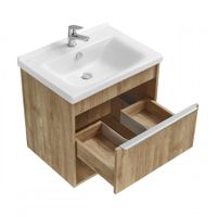 Тумба-умывальник ХОУП 60, 1 ящ., подвесная, орех (под раковину МИРАНДА 60) 1A287201HP6C0 — фото 4, Тумбы под раковину