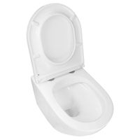 Унитаз подвесной PRO 370х490х360 безободковый, в комплекте с сидением микролифт арт-PRO-0001 — фото 2, Подвесные унитазы