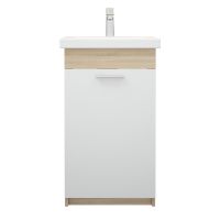 тумба Вальс 50 (Como 50) 1 дверь напольная сонома/белая без умывальника арт-MFR80040SW — фото 1, Тумбы под раковину