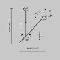 Потолочный светильник Maytoni MOD070CL-L8B3K — фото 4, Подвесные светильники