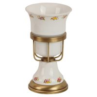 PROVANCE Стакан настольный, керамика с декором/бронза 17644 — фото 1, Стаканы для зубных щеток