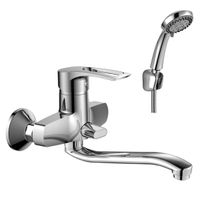 T40 Смеситель для ванны, S-обр.пов.излив 350мм(к/40), р/ОД, хром, ROS, T40-34 — фото 1, Смеситель для ванны