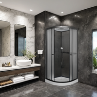 Душевая кабина Parly (80х80х210), с низким поддоном, профиль черный арт-F811B — фото 2, Душевые кабины