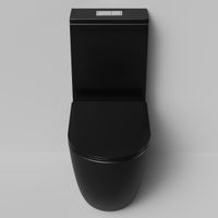 Унитаз напольный Grossman (640х360х835) безободковый,черный матовый с тонкой крышкой,микролифт,смыв торнадо,2 места арт-GR-4494BMSQ — фото 4, Напольные унитазы