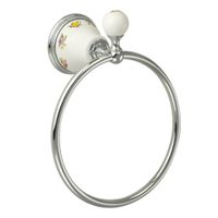 PROVANCE Кольцо, керамика с декором/хром 17661 — фото 1, Полотенцедержатели