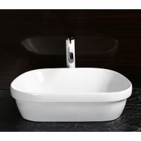 Раковина накладная, белая, трапеция 570х390х150 Ceruttispa арт-CR0023 — фото 2, Раковины накладные