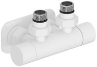 Вентиль Вентиль Сунержа 2х1/2" угловой скрытый-скрытый EU50 Матовый белый арт-30-1416-1234 — фото 3, Комплектующие для полотенцесушителей