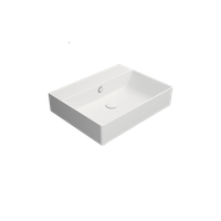 раковина подвесная/встраиваемая KUBE X 60x47 белый матовый арт-9431109 — фото 2, Раковины подвесные