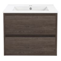 База под раковину Gio 600 подвесная, 2 выкатных ящика soft-close, R.Oak VMC-2G600RO — фото 4, Тумбы под раковину