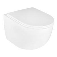 Унитаз подвесной Azario TERSO 495x360x370 безободковый, слив "Скрытое Торнадо" с быстросъемным сиденьем "Микролифт" арт-AZ-092E-UQ3 — фото 1, Подвесные унитазы