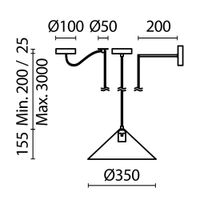 Подвесной светильник Maytoni MOD167PL-01B — фото 4, Подвесные светильники