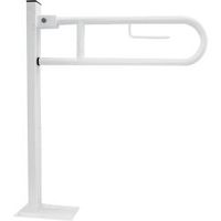 Полукруглый поручень для людей с ограниченными возможностями с креплением к полу, белый. 15064.W — фото 1, Поручни для ванной