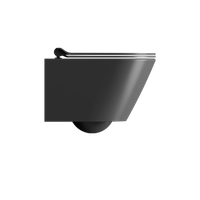 унитаз подвесной KUBE X безободковый с водоворотной системой смыва Swirlflush фаянсовый черный матовый арт-941626 — фото 1, Подвесные унитазы