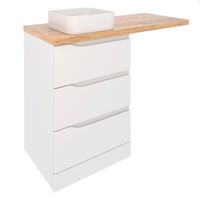 Тумба напольная NORDIC 60 /3 ящ/ под столешницу из массива и накладную раковину /AQUA DE MARCO 2060CNOR/F — фото 2, Тумбы под раковину