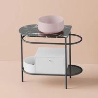 Товар: Столешница Artceram Flair 3.0 мраморная цвет marquinia black TFA009 90 - фото 1 Столешница Artceram Flair 3.0 мраморная цвет marquinia black TFA009 90 — фото 1, Столешницы под раковину