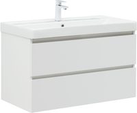 Тумба под раковину Aquanet Вега 90 белый глянец арт-00316683 — фото 8, Тумбы под раковину