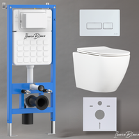 Комплект 3в1 IBERICA BLANCA инсталляция SILENCIO, унитаз BILBAO ALTO белый, кнопка смыва ESTI-R белый глянцевый (IB001.BLA.231.211) — фото 1, Комплекты унитаз + инсталляция