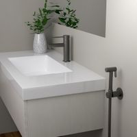 Смеситель для раковины с гигиеническим душем Timo Saona черное золото арт-2360/18G — фото 1, Смесители для раковины