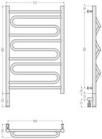 Полотенцесушитель электрический Сунержа Элегия 3.0 800х500 МЭМ левый Без покрытия арт-00-5818-8050 — фото 3, Электрические полотенцесушители