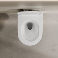 Унитаз ABBER Bequem AC1129 подвесной белый, безободковый, смыв торнадо — фото 5, Подвесные унитазы