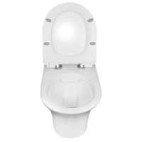 Товар: Унитаз подвесной AZARIO FRETTA ROUND 485x360x365 безободковый с сиденьем микролифт арт-AZ-2617E - фото 3 Унитаз подвесной AZARIO FRETTA ROUND 485x360x365 безободковый с сиденьем микролифт арт-AZ-2617E — фото 3, Подвесные унитазы