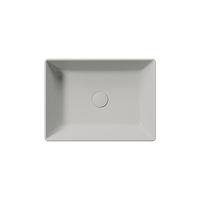 Товар: раковина накладная KUBE X 50x37 без перелива серый матовый арт-942917 - фото 1 раковина накладная KUBE X 50x37 без перелива серый матовый арт-942917 — фото 1, Раковины накладные
