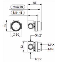Встраиваемая часть Bossini E370001.000 для гигиенического душа: E34, E37, E38 — фото 1, Встраиваемые душевые комплекты