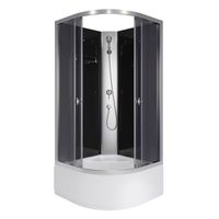 Товар: Душевая кабина Niagara Eco E90/40/TN/BK (90х90х195) высокий поддон(40см),стекло тонированное,4 места - фото 2 Душевая кабина Niagara Eco E90/40/TN/BK (90х90х195) высокий поддон(40см),стекло тонированное,4 места — фото 2, Душевые кабины