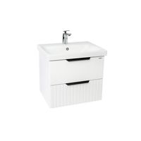 Тумба под раковину VIANT СИЦИЛИЯ 60 подвесная белый арт-VSIC60MDBEL-T2YP — фото 8, Тумбы под раковину