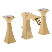 OPERA См-ль д/биде на 3 отв., золото/CRYSTAL 19049 — фото 1, Смесители для биде