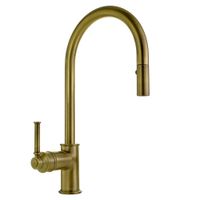 CUCINA ERMITAGE MINI См-ль д/кухни моноком., с вытяжной лейкой, ручка сбоку латунь, бронза арт-31525 — фото 1, Смесители для кухни