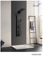 Панель VIRGINIA BK душевая из нержавеющей стали с форсунками Ceruttispa CT9989, цвет черный — фото 1, Душевые панели