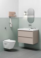 унитаз подвесной NORM безободковый с водоворотной системой смыва Swirlflush фаянсовый белый арт-861611 — фото 5, Подвесные унитазы