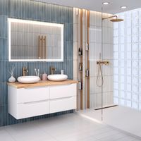 Тумба подвесная NORDIC 60 /левая/ под столешницу из массива и накладную раковину /AQUA DE MARCO 2060CNOR/H/L — фото 10, Тумбы под раковину