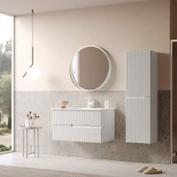 Тумба с раковиной ORKA Moonlight 90 подвесная, белый матовый 5001497 — фото 2, Тумбы с раковиной