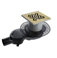 Трап BERGES водосток PLATZ Antik 150х150, бронза, S-сифон D50 H60 боковой арт-094161 — фото 11, Трапы для душа