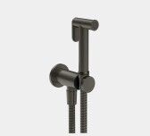 Гигиенический душ, Gessi, шланг-есть, длина шланга, мм-1250, держатель-в комплекте, цвет-Black Metal Brushed PVD арт-14331.707 — фото 1, Гигиенические души