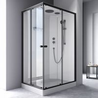 W94C-403-12090BT X-Joy кабина душевая прямоугольная, 120x90, профиль мат.черный, стекло прозрачное — фото 4, Душевые кабины