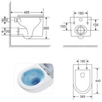 Товар: Унитаз подвесной Azario LUZIO 365х495х360 безободковый, рельефный, слив "Скрытое Торнадо", с быстросъемным сиденьем "Микролифт" арт-AZ-098-UQ - фото 14 Унитаз подвесной Azario LUZIO 365х495х360 безободковый, рельефный, слив "Скрытое Торнадо", с быстросъемным сиденьем "Микролифт" арт-AZ-098-UQ — фото 14, Подвесные унитазы