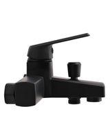 OneLife смеситель для ванны/душа однорычажный полимерный с душевым набором, черный арт-P02-300b — фото 3, Смеситель для ванны