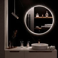 Зеркало с LED-подсветкой MILAN (77) круглое /AQUA DE MARCO MIL77 — фото 2, Зеркала в ванную комнату