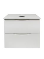 BOND Cube Тумба со столешницей подвесная белая матовая без раковины арт-T55605 — фото 2, Тумбы под раковину