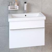 Тумба подвесная с умывальником AXIOMA 60 /1 ящ/ AQUA DE MARCO 5060WGAXI/H — фото 1, Тумбы с раковиной