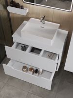 Orange Line Li-80TuwMDF+B04-500W тумба с раковиной подвесная 80 см, белый Li-80TuwMDF+B04-500W — фото 4, Тумбы с раковиной