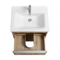 Тумба-умывальник ХОУП 60, 1 ящ., подвесная, орех (под раковину МИРАНДА 60) 1A287201HP6C0 — фото 3, Тумбы под раковину