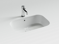 Раковина встраиваемая снизу Ceramicanova Era, c отверстием слива - перелива, 570x395x195 мм, белый, арт. арт-CN15006 — фото 5, Раковины встраиваемые снизу